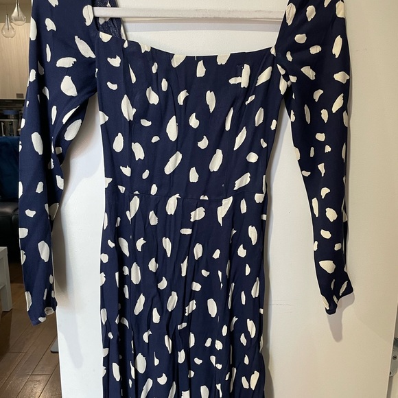 Reformation sigmund dress in splatter, size 2P. - Picture 3 of 4